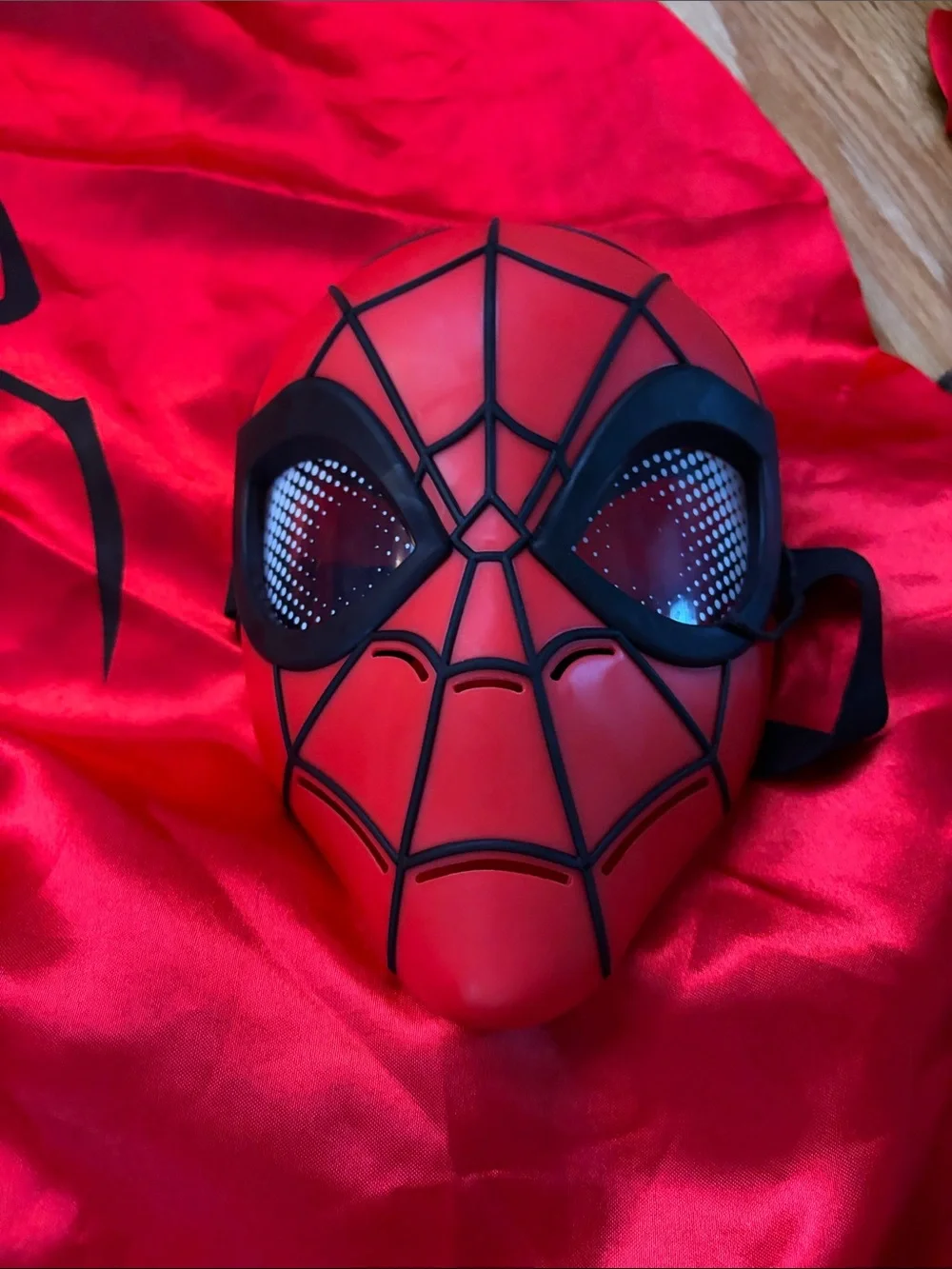 Kids Red Spider Superhero Costume Cape and Mask